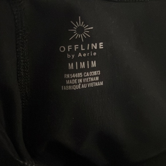 Black leopard print offline by aerie leggings - Picture 3 of 4